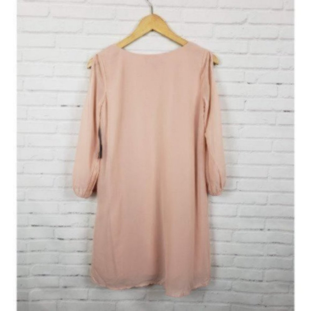 Lulus Split Arm Overlay Dress NWT - Picture 3 of 4
